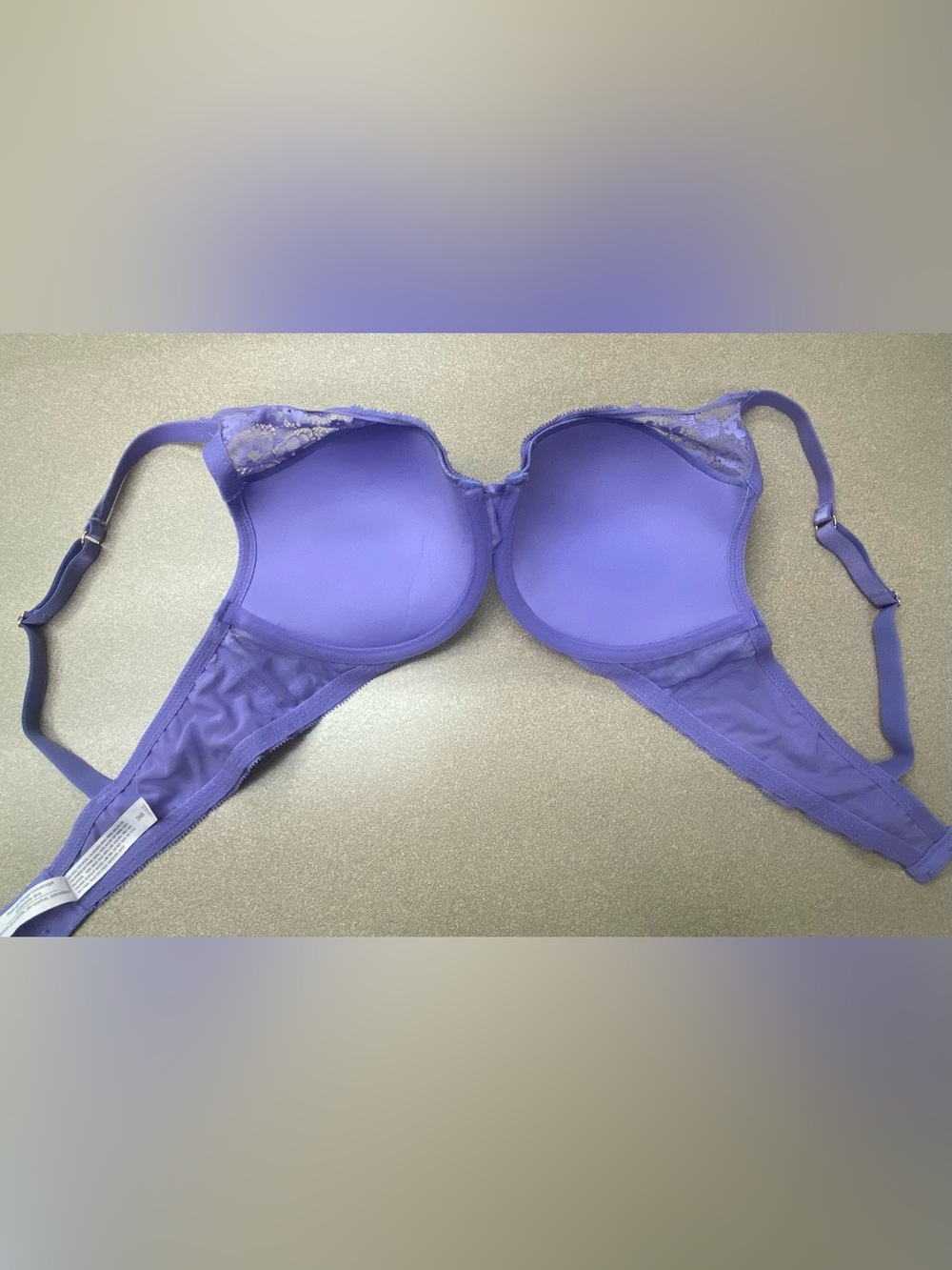 Auden Purple Floral Lace Push-Up Plunge Bra Size 36B - Picture 6 of 8